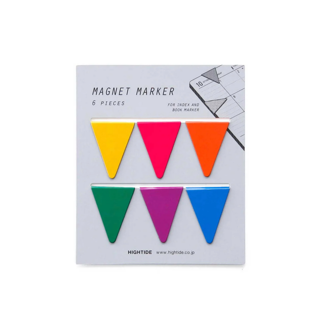 Hightide Magnetic Page Markers - Reusable Bookmarks and Flags