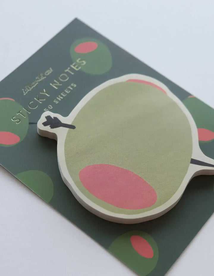 Idlewild Co. Olive Die-Cut Sticky Notepad, Package