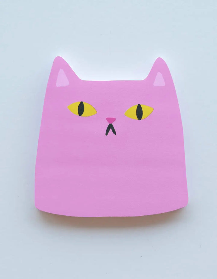 Idlewild Co. Pink Cat Die-Cut Sticky Notepad
