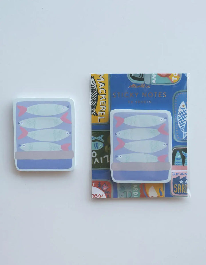 Idlewild Co. Tinned Fish Die-Cut Sticky Notepad, Detail 2