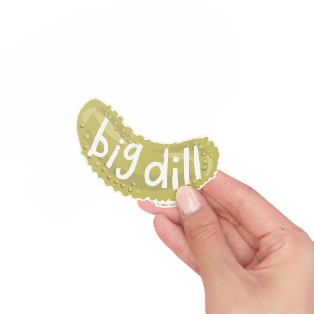 Inklings Paperie Vinyl Sticker, Big Dill Pickle