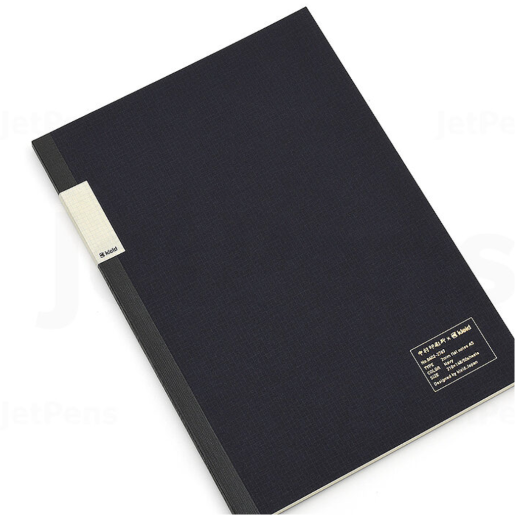 Kleid 2mm Grid A5 Flat Notebook, Charcoal