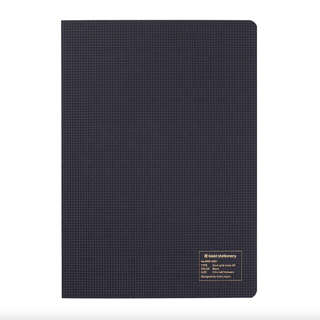 Kleid 2mm Grid A5 Notebook, Charcoal