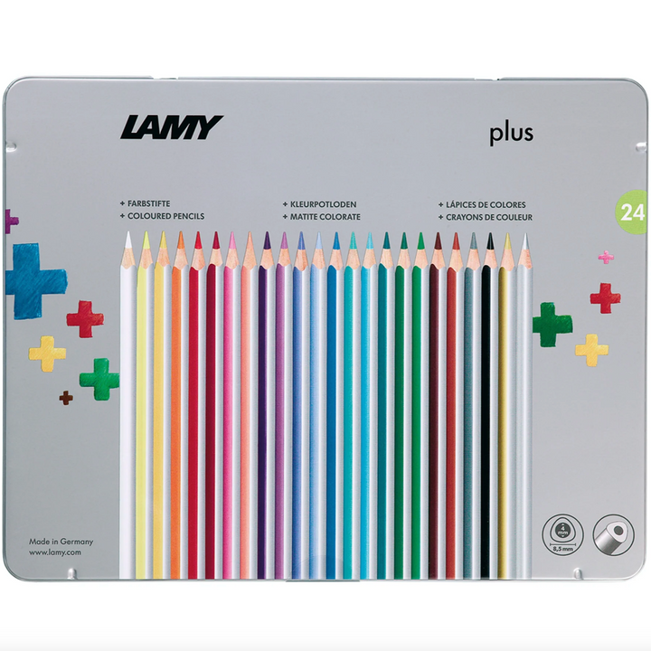 LAMY Plus Set of 24 Colored Pencils - Vibrant, Break-Resistant Lead