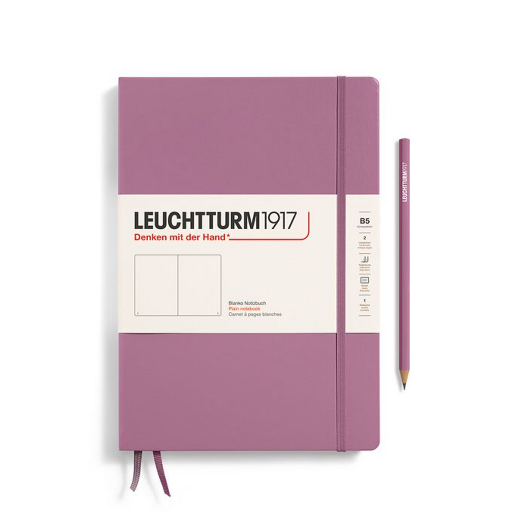 LEUCHTTURM1917 B5 Hardcover Composition Notebook, Dusty Rose