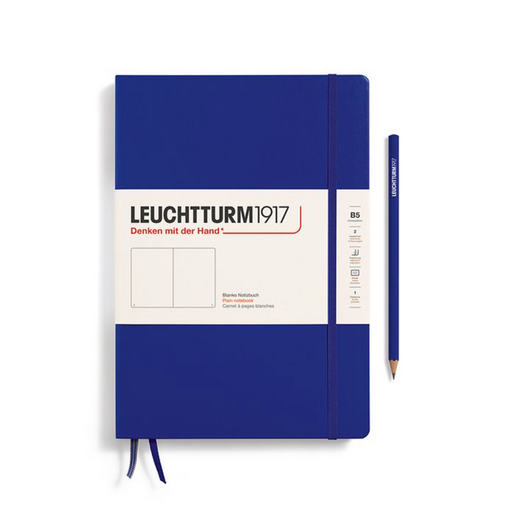 LEUCHTTURM1917 B5 Hardcover Composition Notebook, Ink