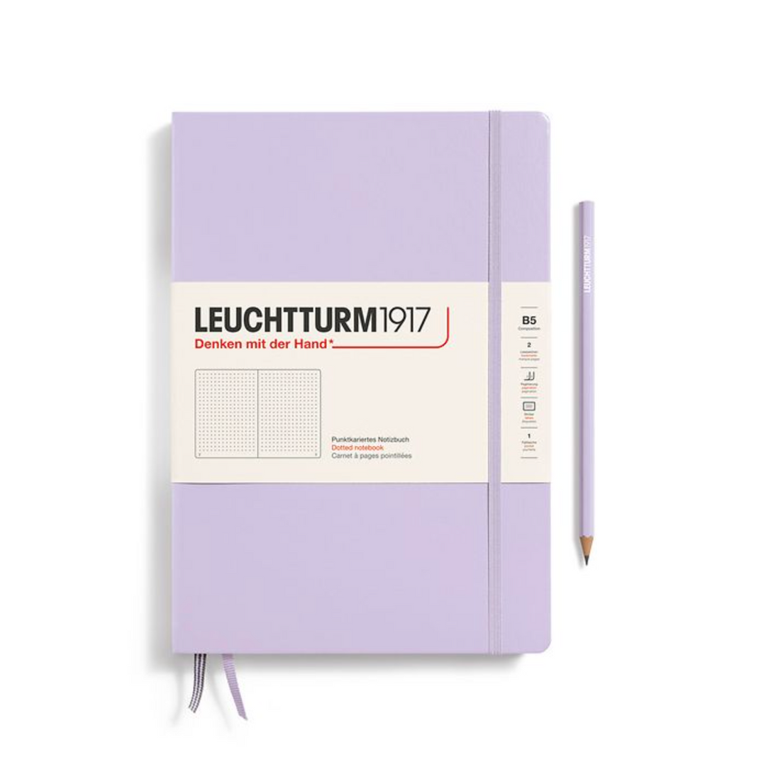 LEUCHTTURM1917 B5 Hardcover Composition Notebook, Lilac