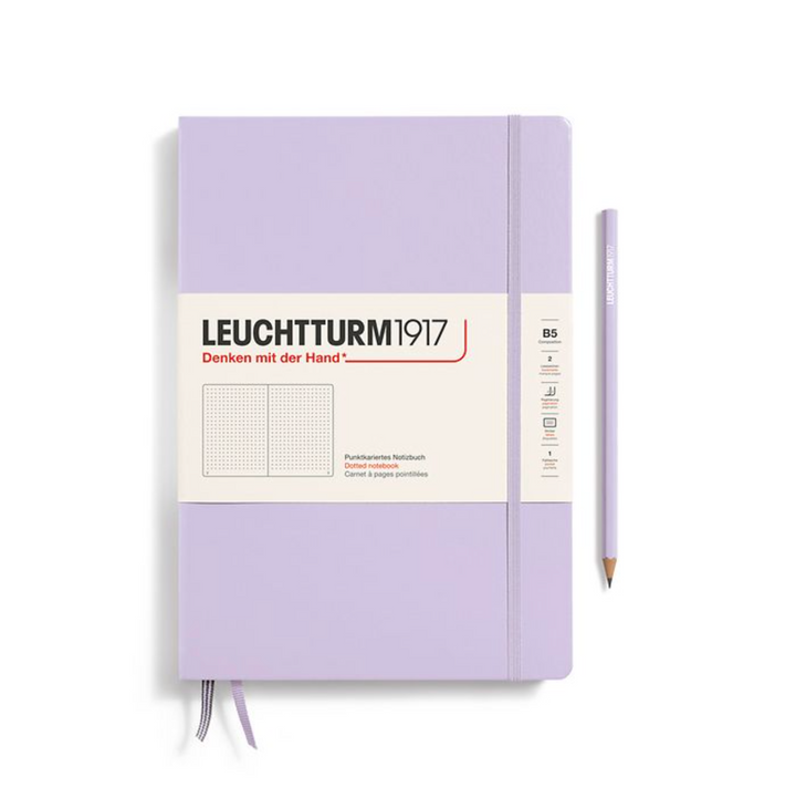 LEUCHTTURM1917 B5 Hardcover Composition Notebook, Lilac