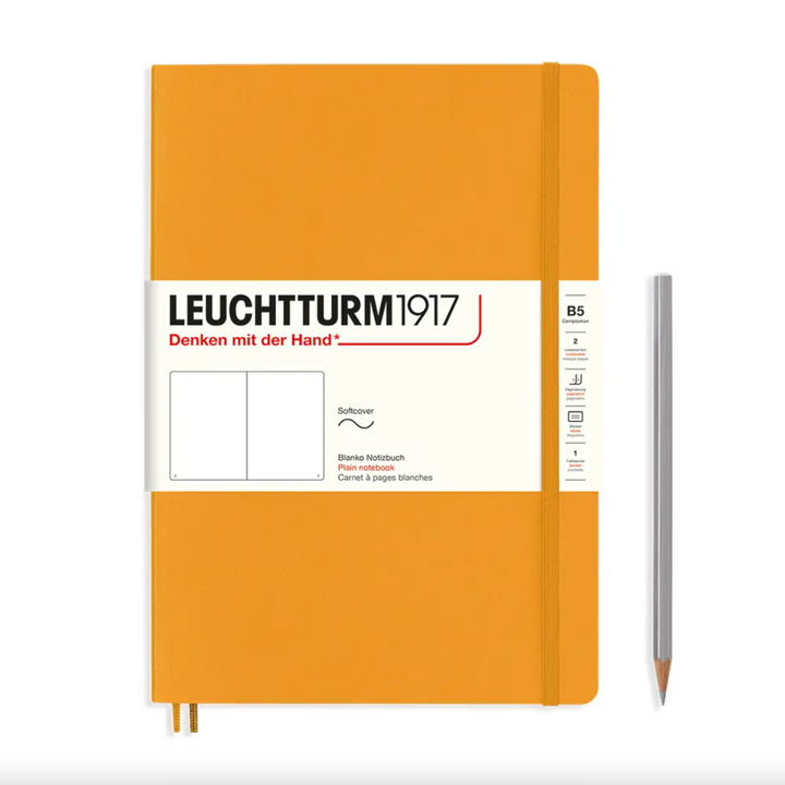 LEUCHTTURM1917 B5 Hardcover Composition Notebook, Rising Sun