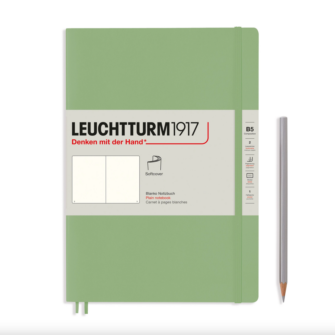 LEUCHTTURM1917 B5 Hardcover Composition Notebook, Sage