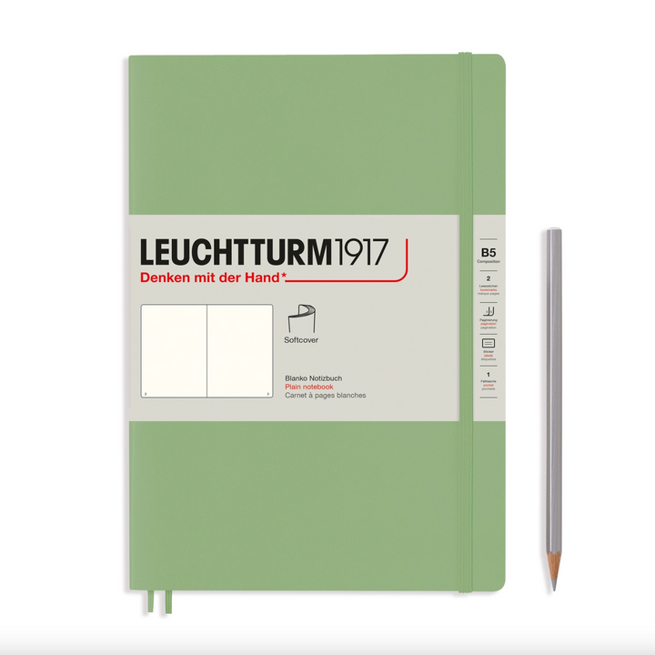 LEUCHTTURM1917 B5 Hardcover Composition Notebook, Sage