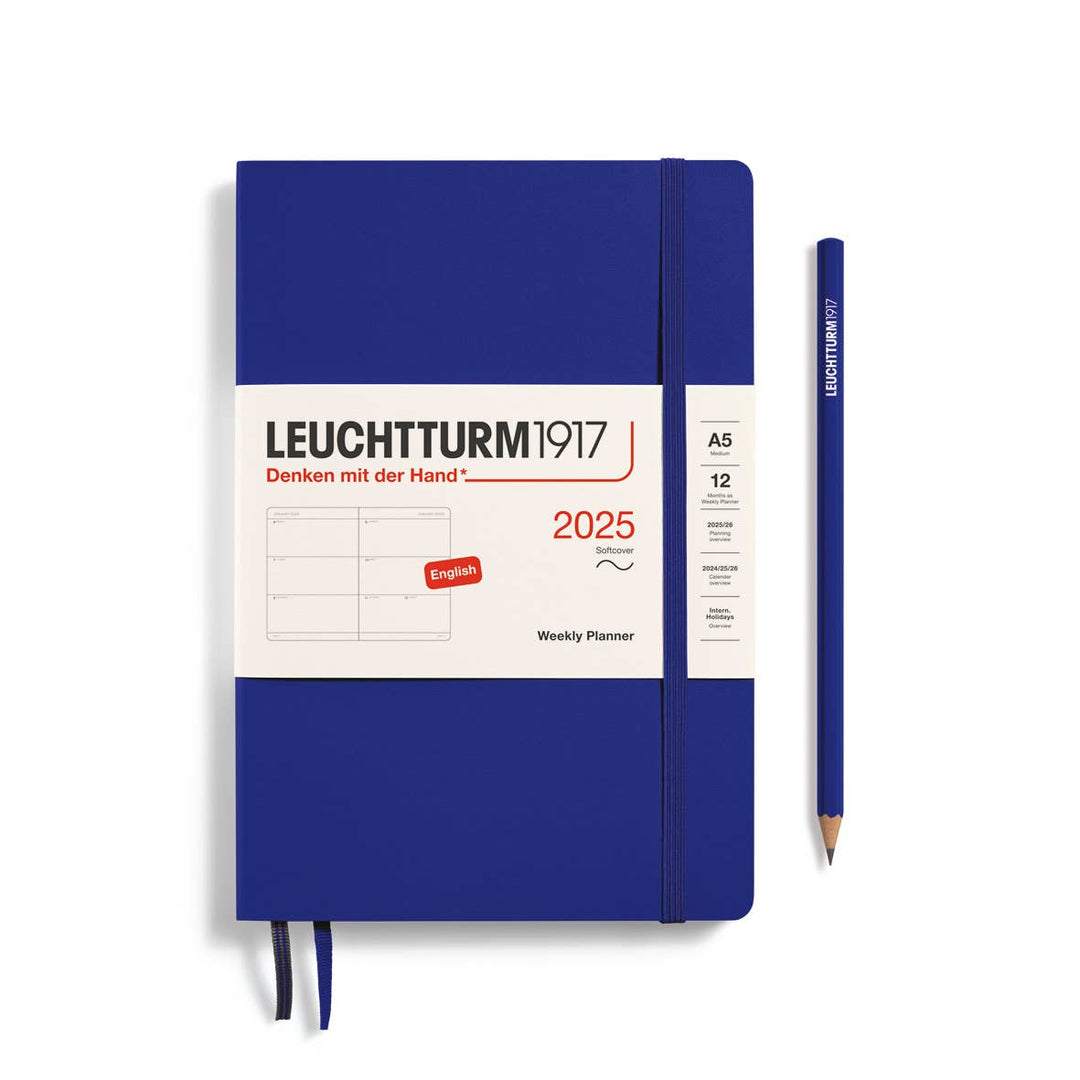 LEUCHTTURM1917 Softcover A5 Weekly Planner 2025, Ink