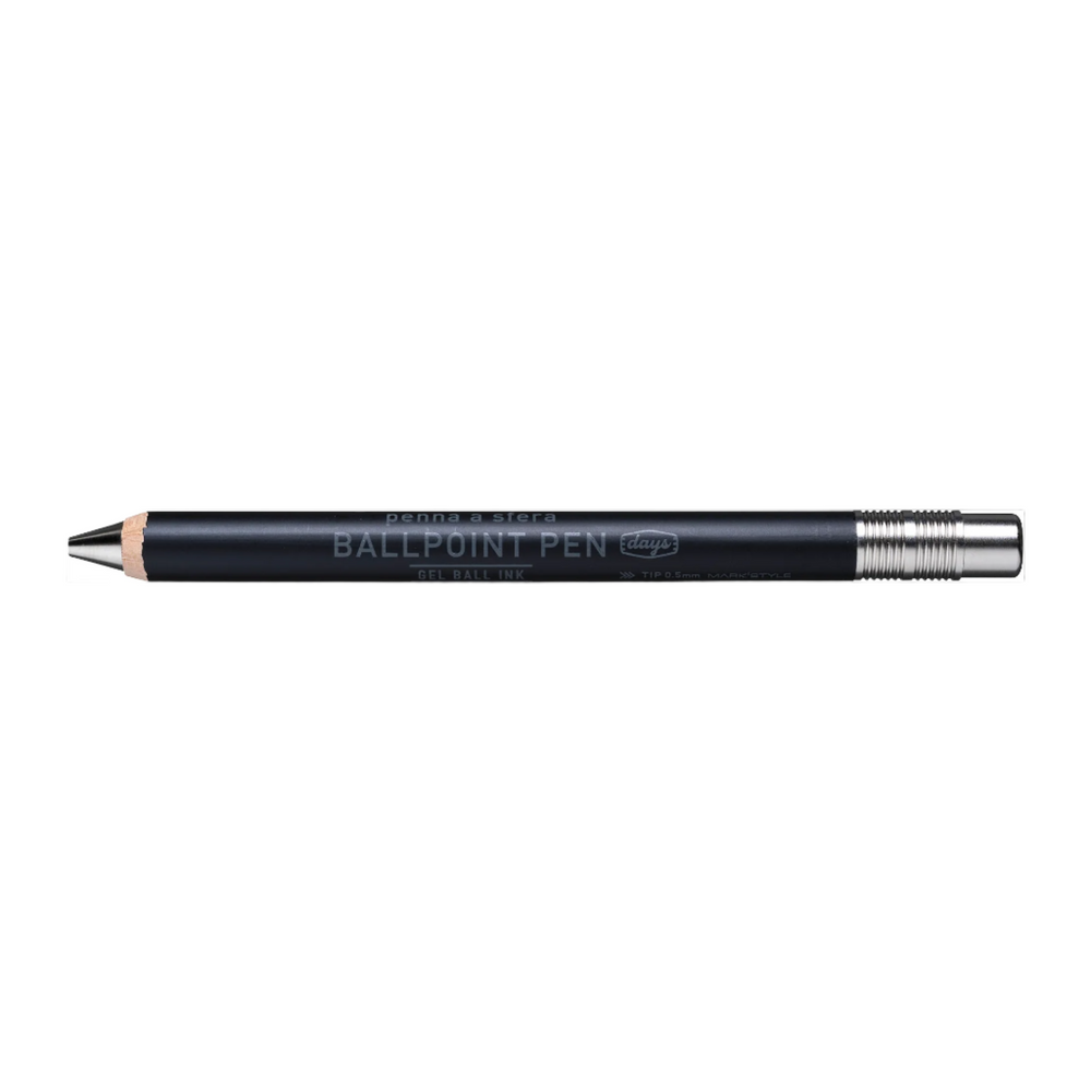 MARK'S Inc. Retro Wood Ballpoint Pen Gel Ink, Black