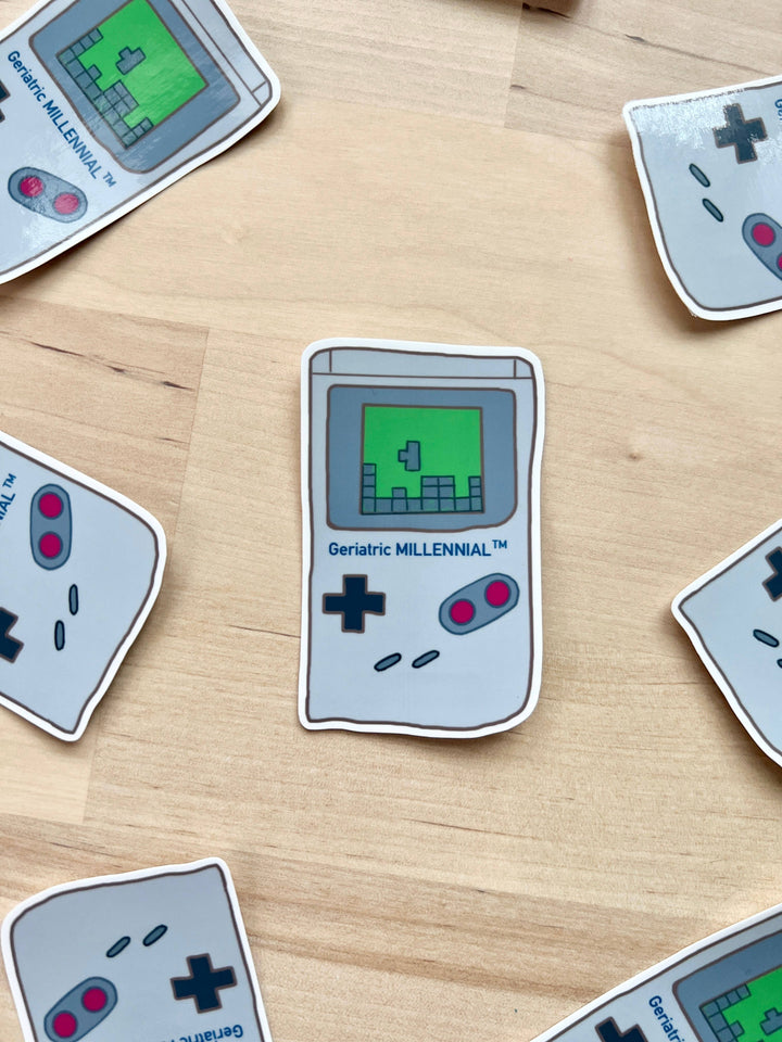 Marigold Press, Tetris Gameboy Geriatric Millennial Sticker