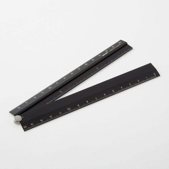 Midori Aluminum Multi Ruler - 30cm, Matte Black Finish for Precision