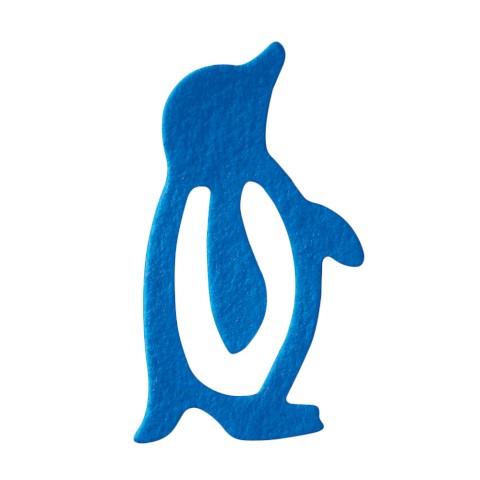 Midori Penguin-Shaped Paper Clips, Blue