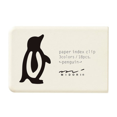 Midori Penguin-Shaped Paper Clips, Set of 18