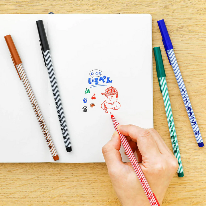 New Retro Color Pens, Set of 5, Detail 3