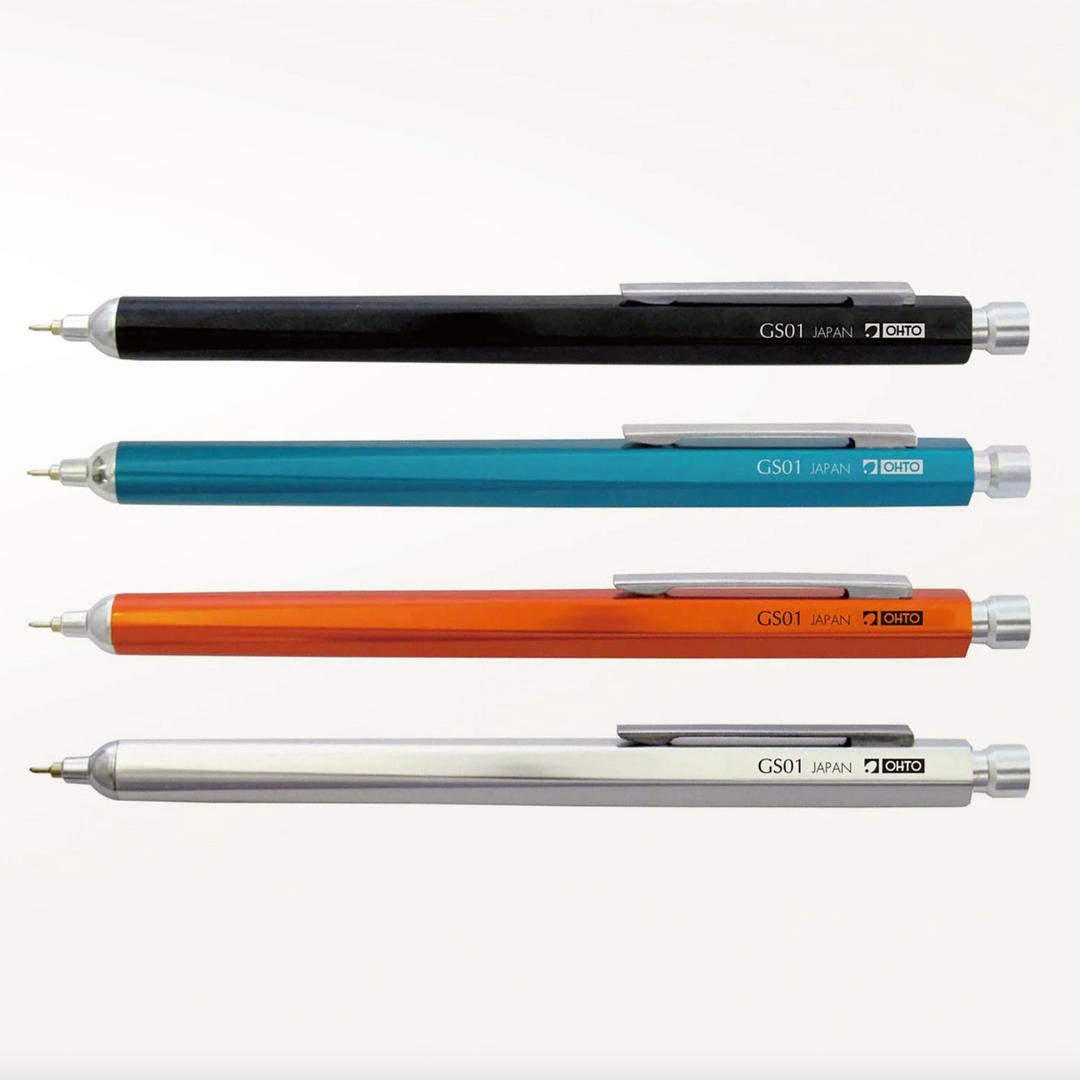 Ohto GS01 Ballpoint Pen – Aluminum Body, 0.7mm Tip, Smooth Ink