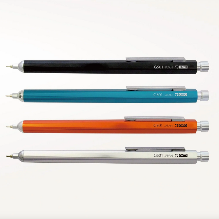Ohto GS01 Ballpoint Pen – Aluminum Body, 0.7mm Tip, Smooth Ink