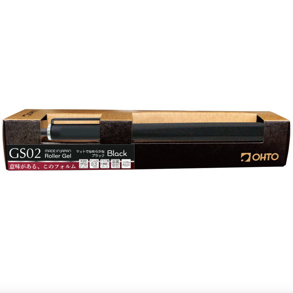 Ohto GS02 Retractable Rollerball Pen, Black, Package