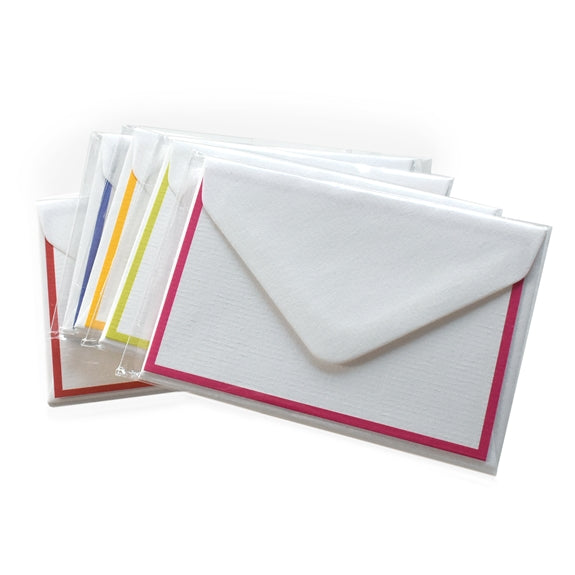 Original Crown Mill Set of Small Bi-Color Note Cards & Envelopes