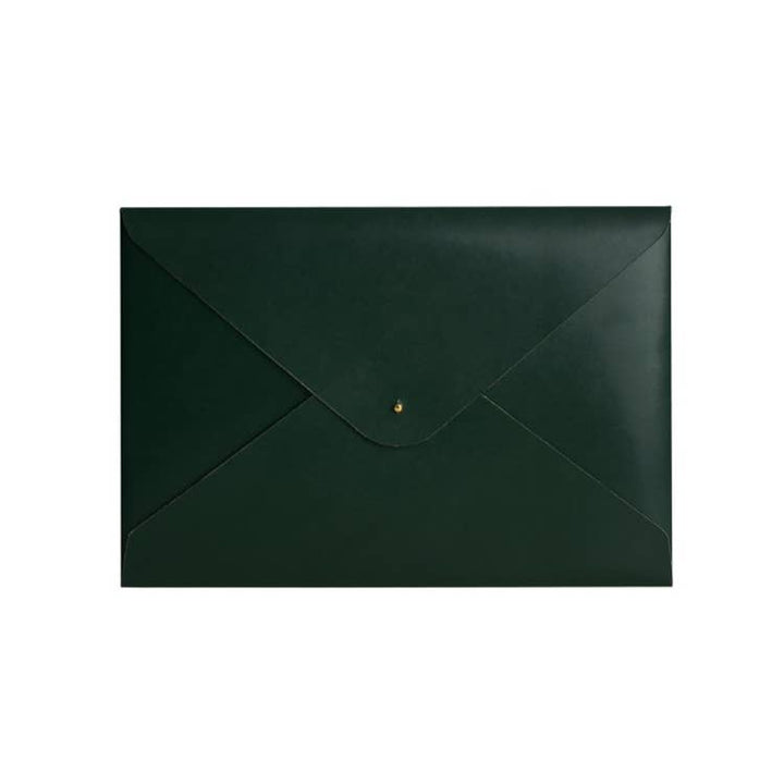 Paperthinks Recycled Leather A4/Letter Size Document Folder, Olive
