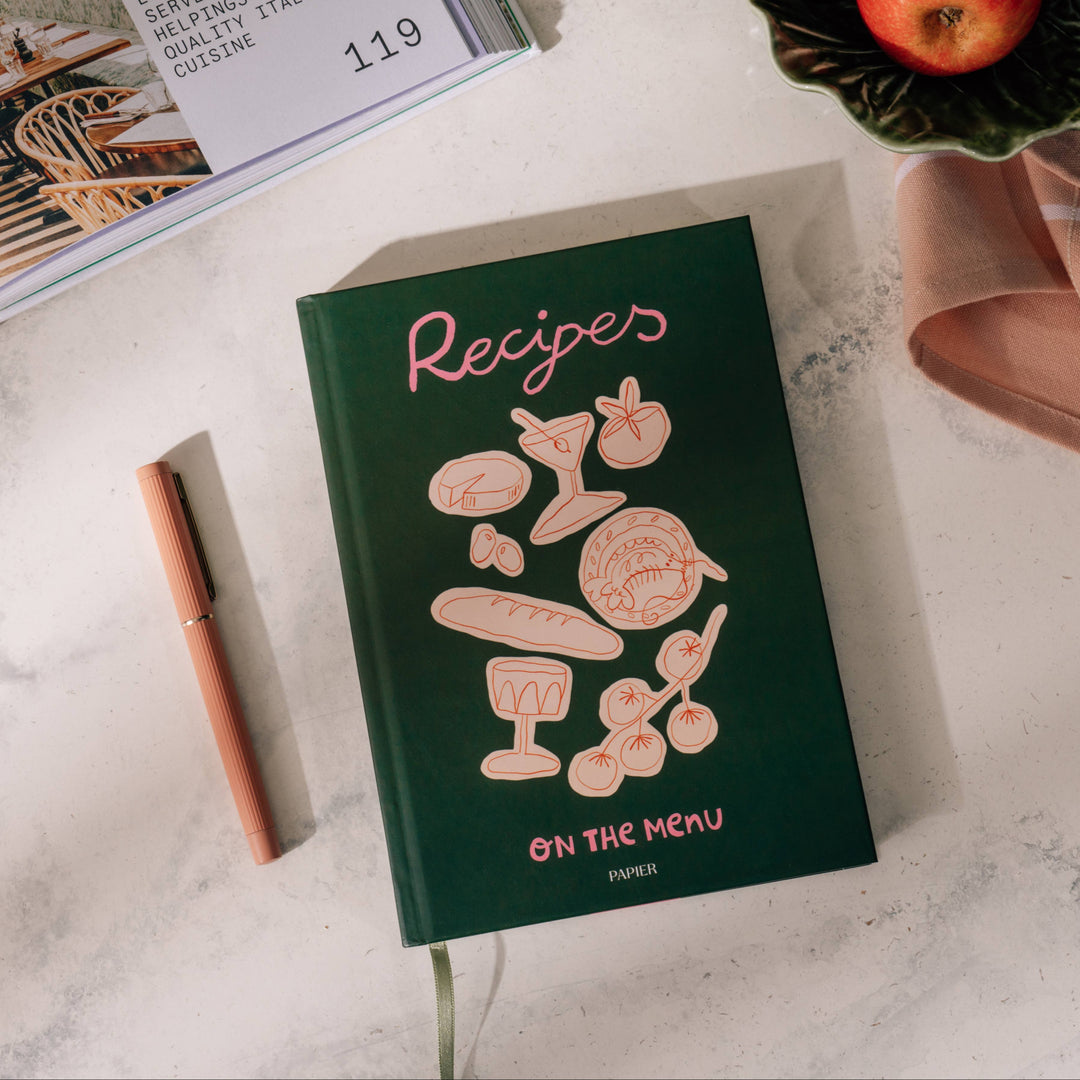 Papier A5 Hardcover Guided Recipe Journal, Al Fresco