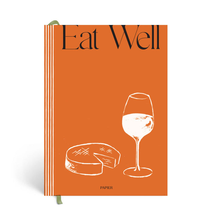 Papier A5 Hardcover Guided Recipe Journal, Eat Well Cover