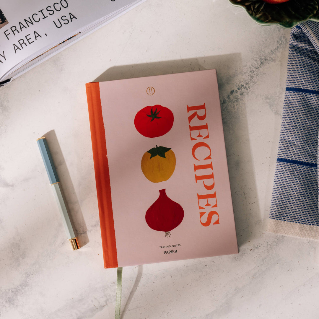 Papier A5 Hardcover Guided Recipe Journal, Vegetable Medley