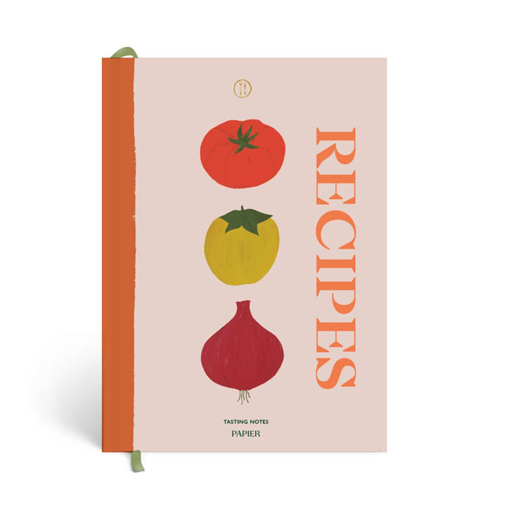 Papier A5 Hardcover Guided Recipe Journal, Vegetable Medley Cover