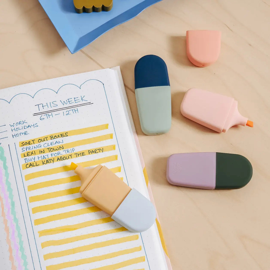 Papier Bright Ideas Mini Highlighters, Set of 4, Detail 