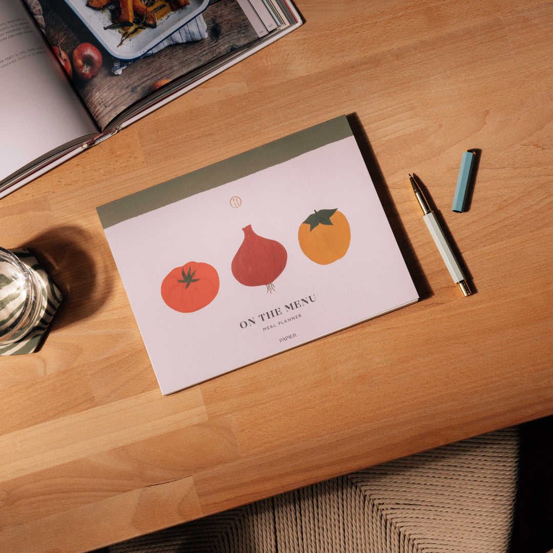 Papier Meal Planner & Grocery List, Vegetable Medley