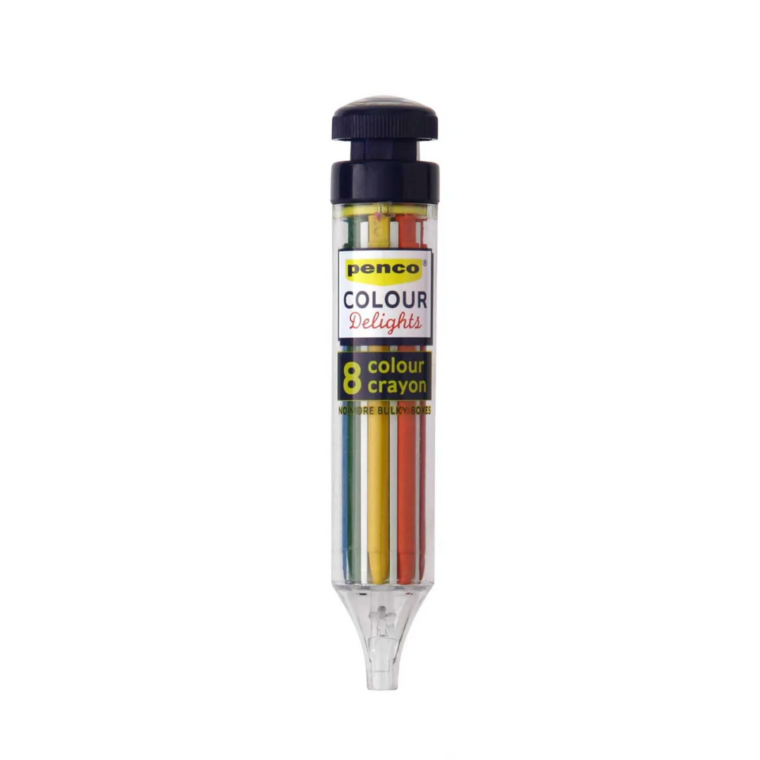 Penco 8 Color Crayon, Navy
