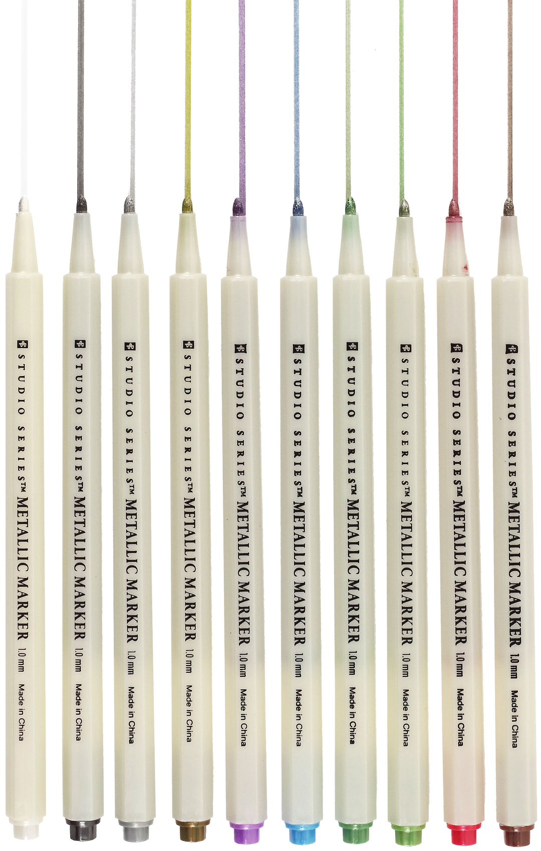 Peter Pauper Press Studio Series Metallic Markers, Set of 10, Detail