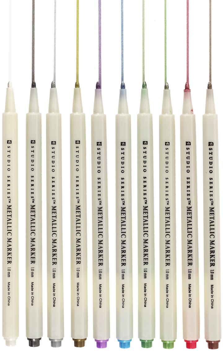 Peter Pauper Press Studio Series Metallic Markers, Set of 10, Detail
