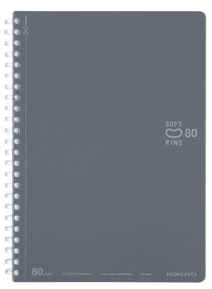 Soft Ring Dot 6mm Ruled Line Notebook