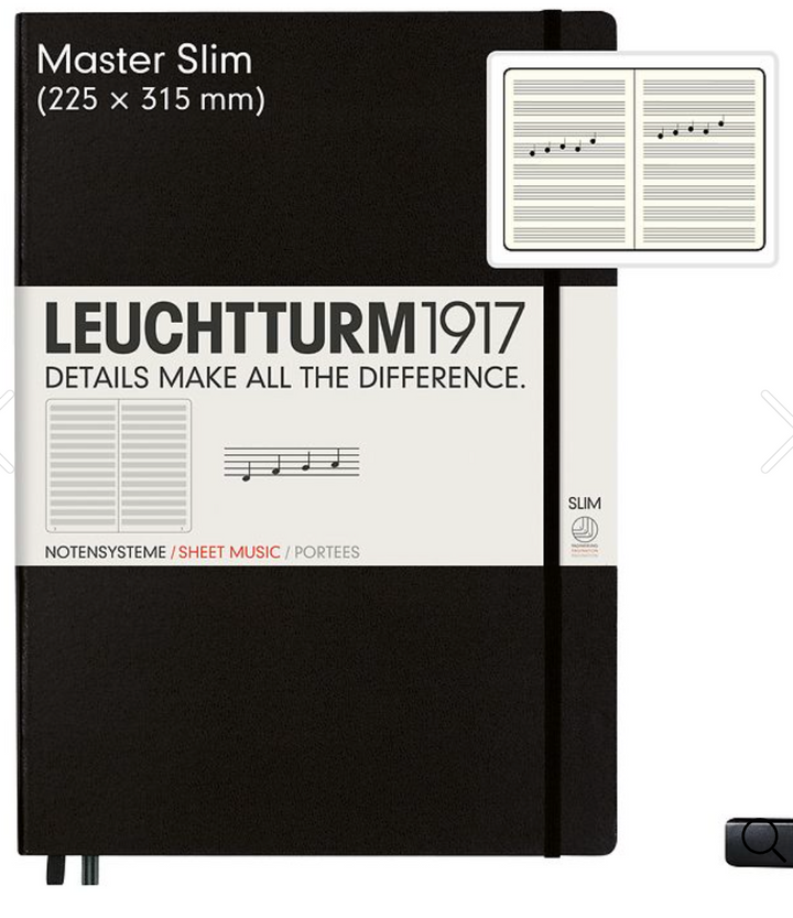 A4+ Master Slim Notebook with Staves