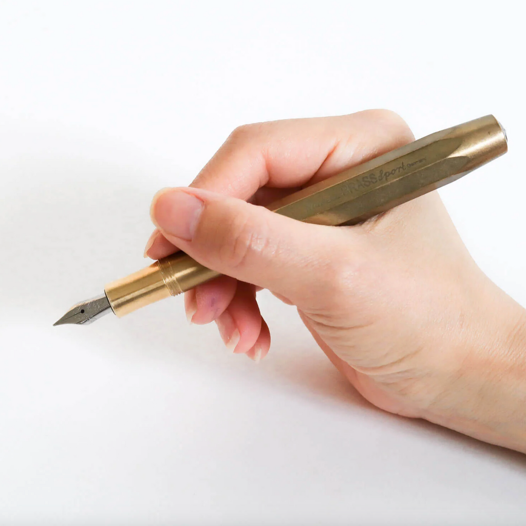 Sport Fountain Pen, Raw Brass