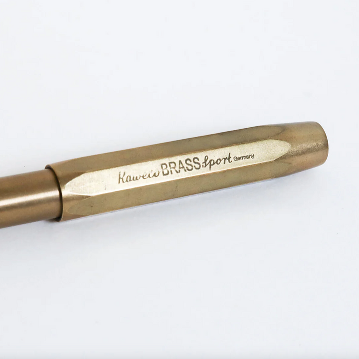 Sport Fountain Pen, Raw Brass