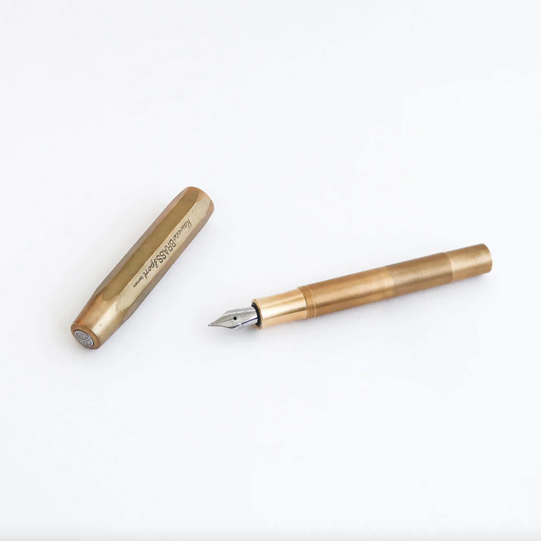 Sport Fountain Pen, Raw Brass