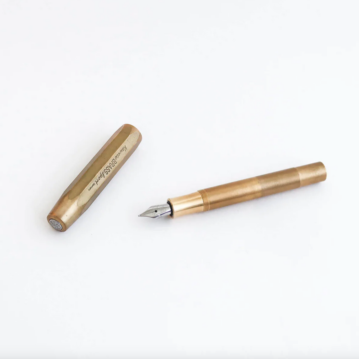 Sport Fountain Pen, Raw Brass