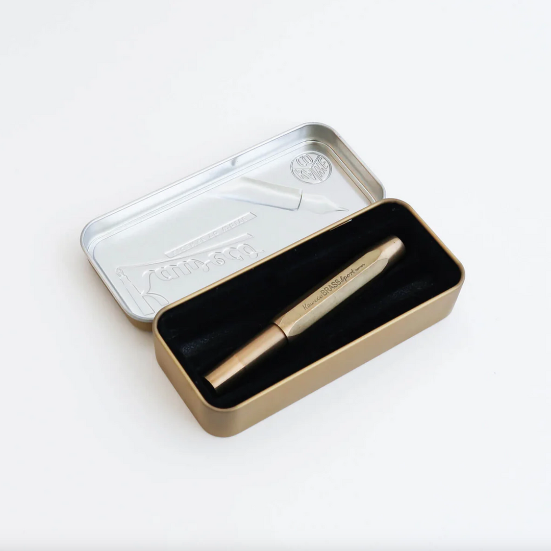 Sport Fountain Pen, Raw Brass