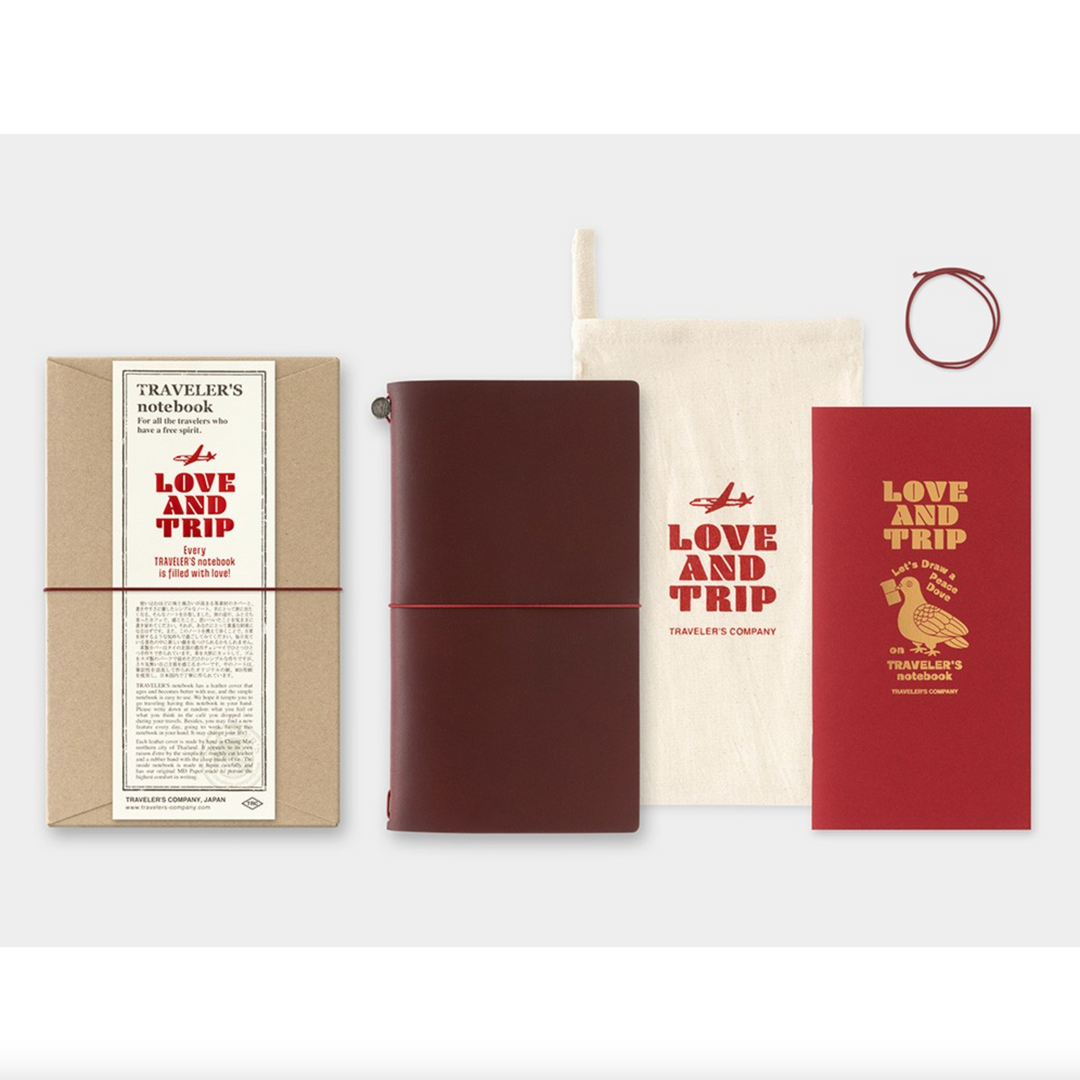 Traveler's Notebook Love and Trip Leather Cover