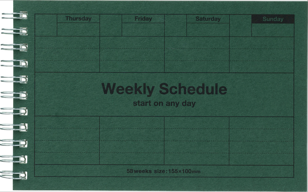 Dayfree Weekly Schedule