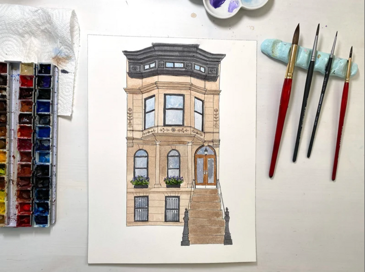 Brooklyn Brownstone Coloring Book