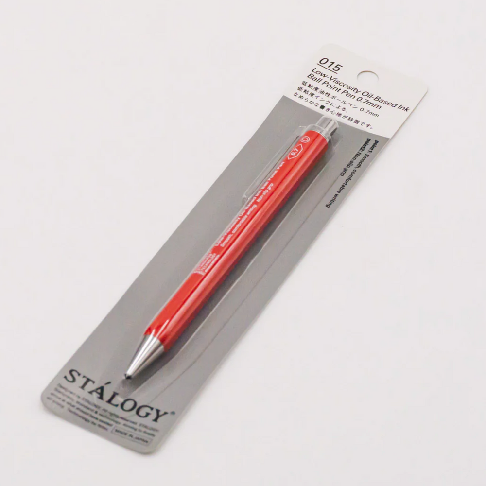 Stalogy Low-Viscosity Oil-Based Ink Ballpoint Pen, Red