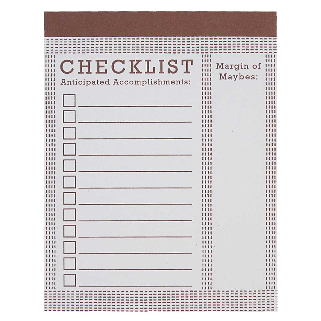 The Regional Assembly of Text Checklist Notepad