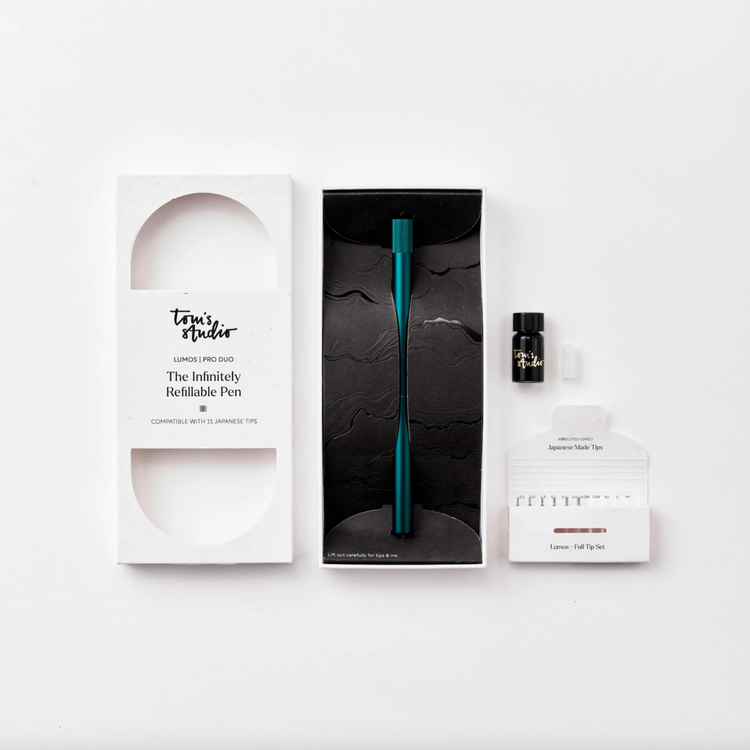 Tom's Studio Lumos Pro Infinitely Refillable Duo-Tip Pen Set, Box