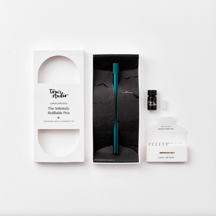 Tom's Studio Lumos Pro Infinitely Refillable Duo-Tip Pen Set, Box
